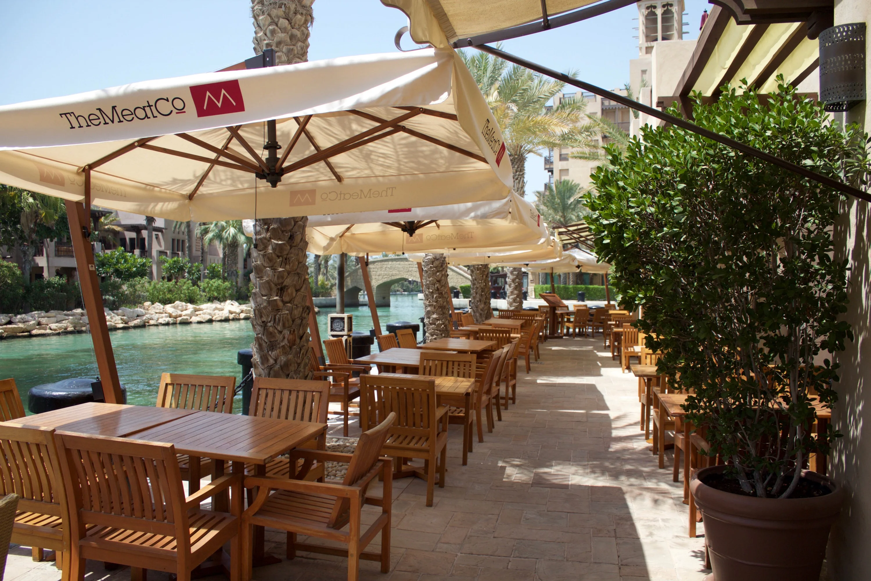 Outdoor restaurant furniture set - tables and chairs